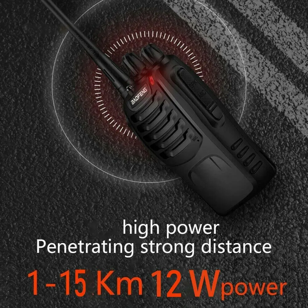 2023 Original 5/12W 2/4PCS Baofeng BF-888S Walkie Talkie UHF 400-470MHz BF 888S Cheap Two Way ham Radios Transceiver USB Plug