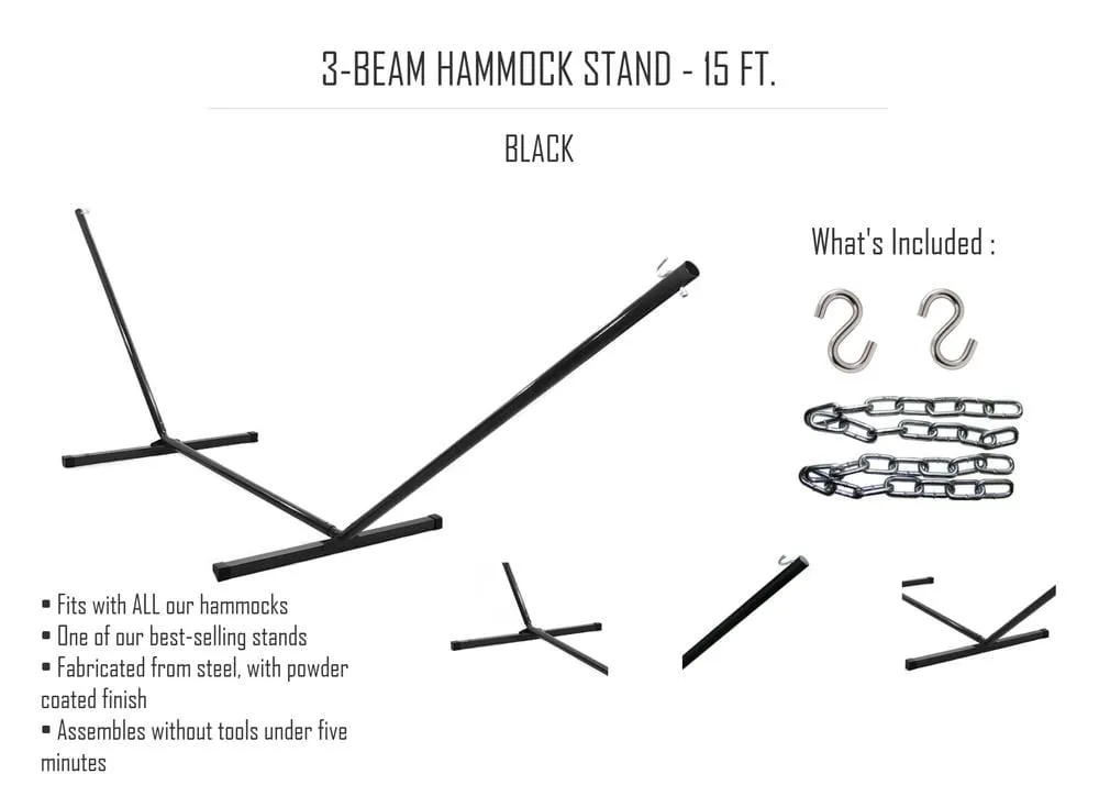 3-Beam Hammock Stand - 15 ft. USED