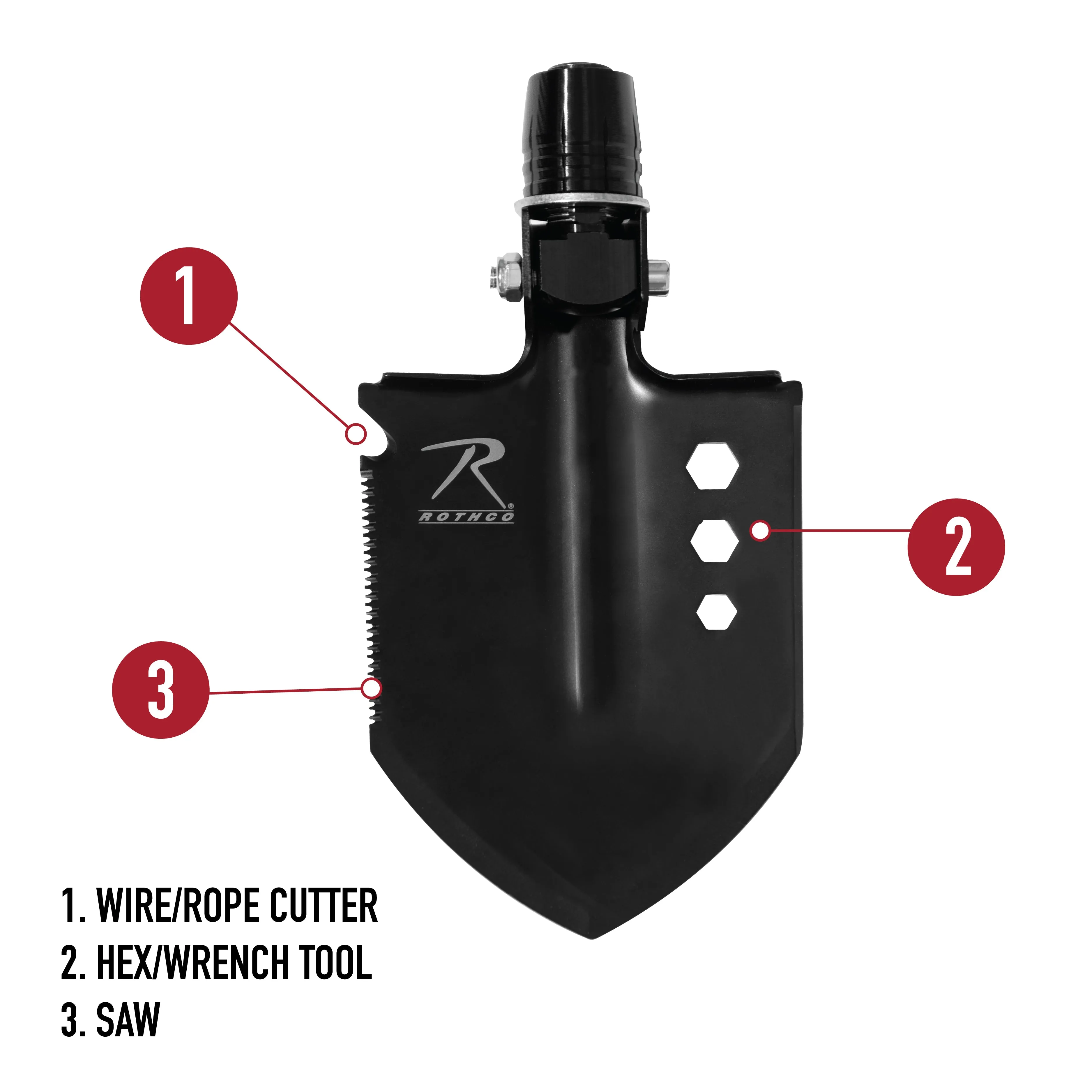 8-in-1 Multi-Tool Survival Shovel