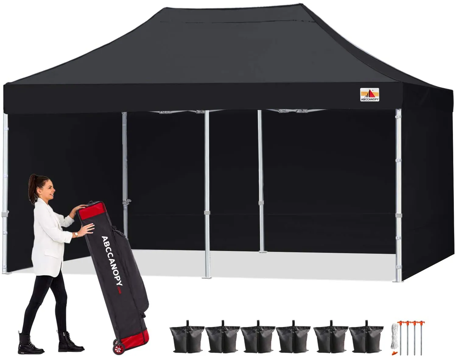 ABCCANOPY S1 Commercial Pop Up 10x10/10x15/10x20 Canopy Tent with Sidewalls