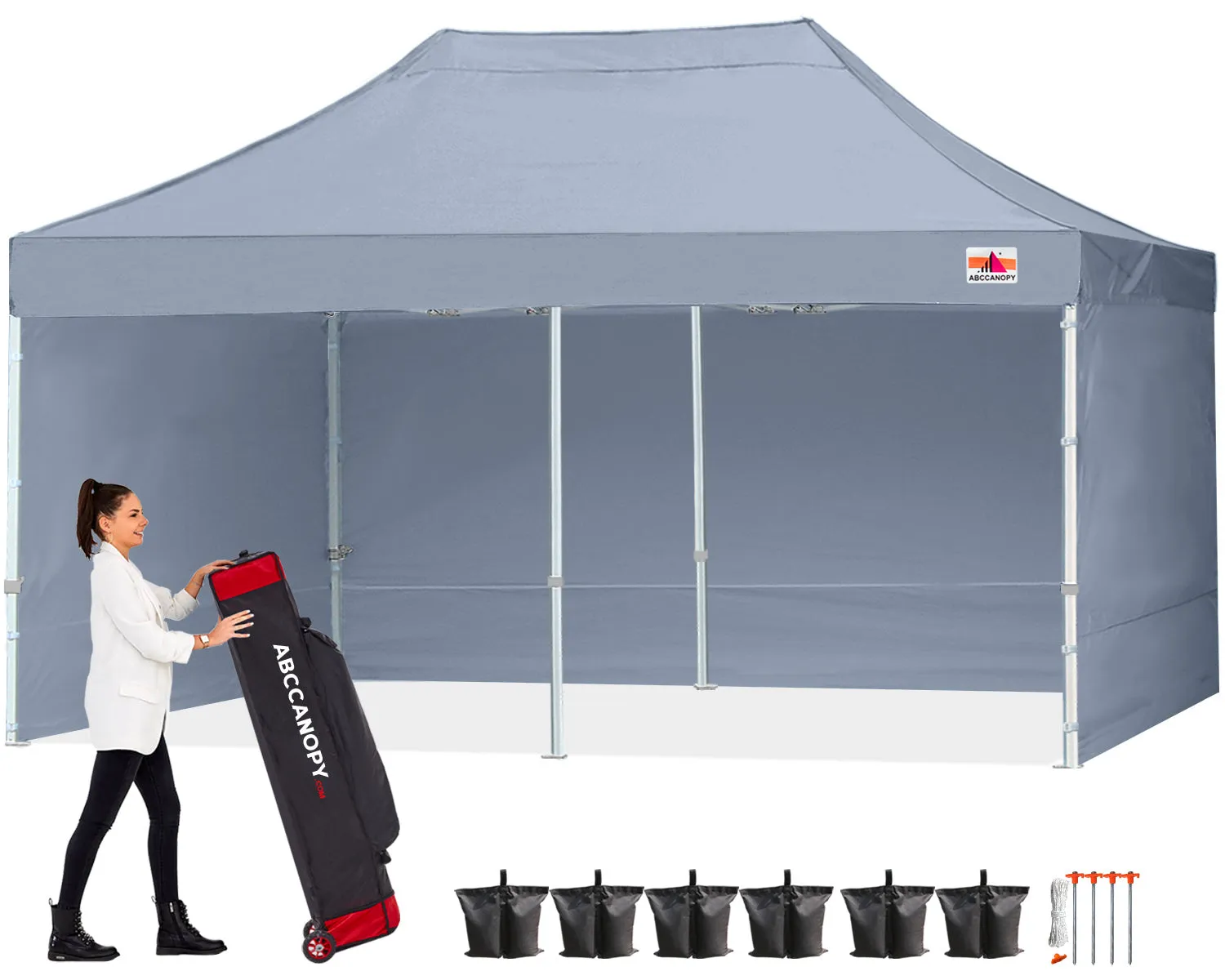 ABCCANOPY S1 Commercial Pop Up 10x10/10x15/10x20 Canopy Tent with Sidewalls