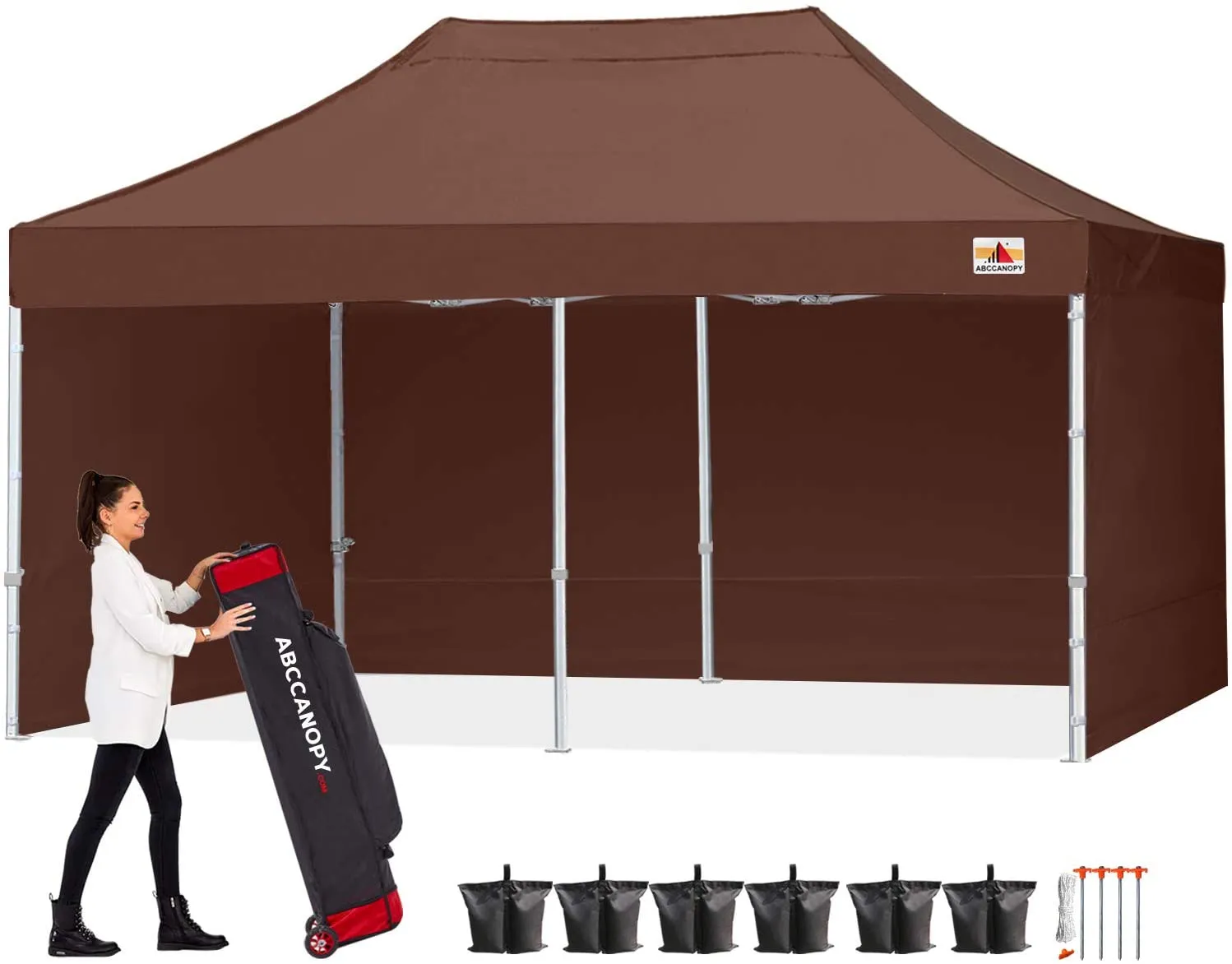 ABCCANOPY S1 Commercial Pop Up 10x10/10x15/10x20 Canopy Tent with Sidewalls