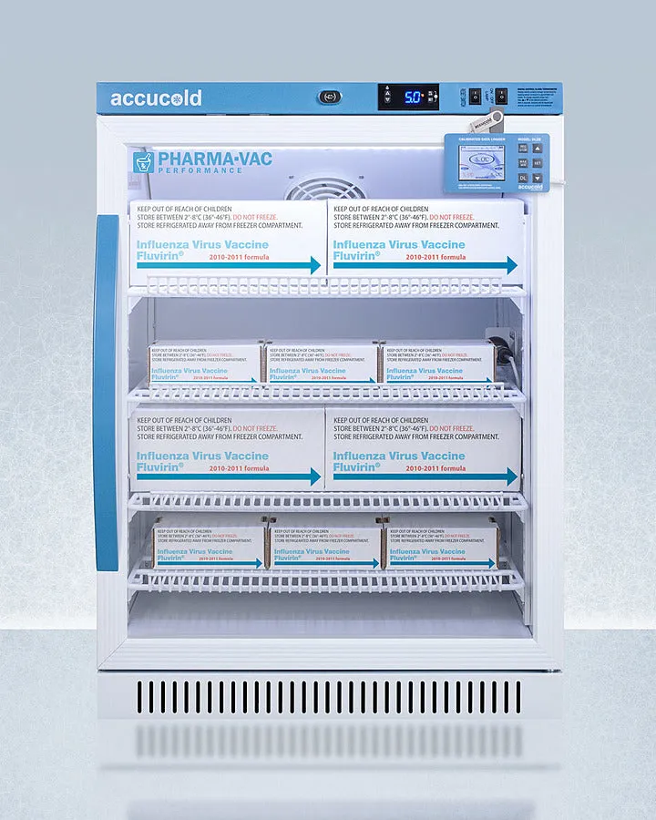 Accucold 23" Wide 6 Cu.Ft. ADA Height Vaccine Refrigerator Glass Door