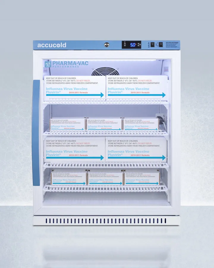 Accucold 24'' Vaccine Refrigerator ADA Height 6 cu. ft. Capacity