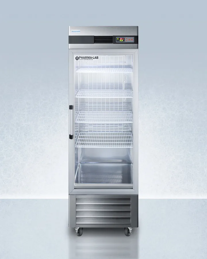 Accucold 28" Wide 23 Cu.Ft. Upright Pharmacy Glass Door Refrigerator