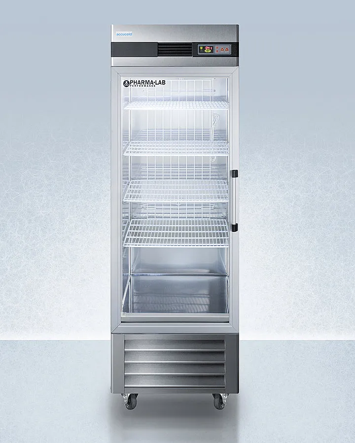 Accucold 28" Wide 23 Cu.Ft. Upright Pharmacy Refrigerator Glass Door