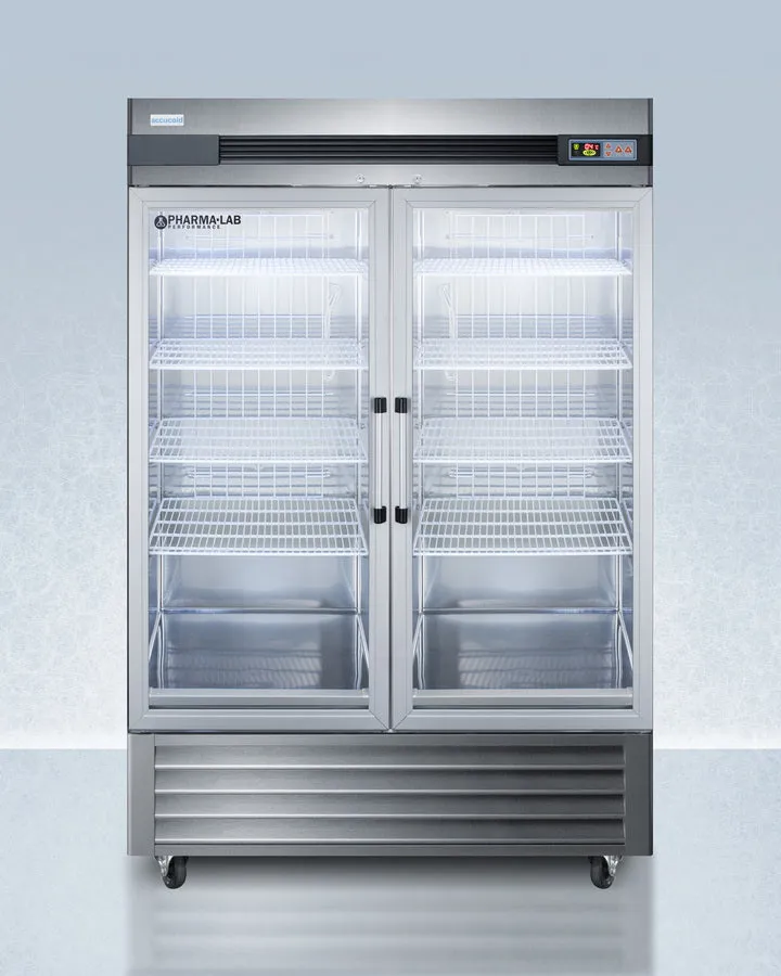 Accucold 55" Wide 49 Cu. Ft. Upright Pharmacy Refrigerator Glass Door