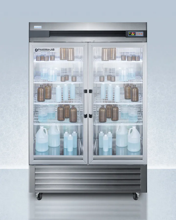 Accucold 55" Wide 49 Cu. Ft. Upright Pharmacy Refrigerator Glass Door