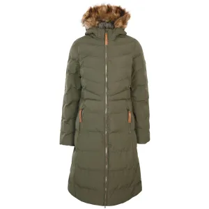 Audrey Women's Padded Long Length Jacket in Dark Vine