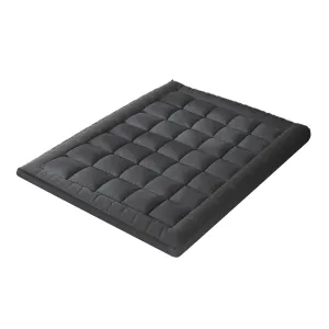 Bedra Bedding Bamboo Charcoal Pillowtop Mattress Topper Protector Cover King