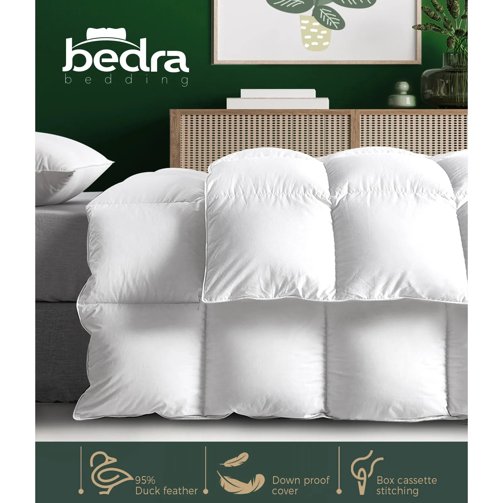 Bedra Duck Down Feather Quilt 700GSM Duvet Doona Blanket Super King All Season