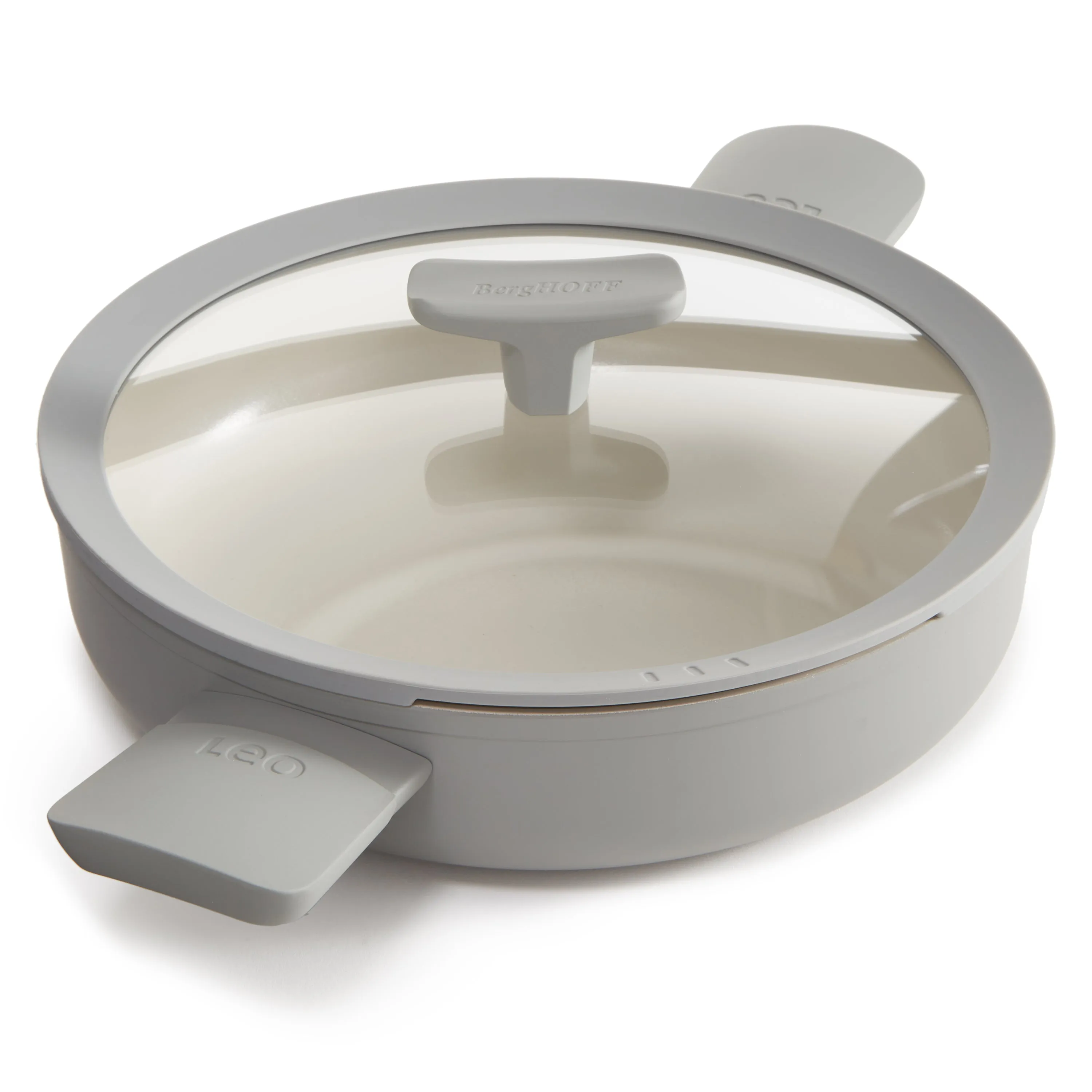 BergHOFF Balance Nonstick Ceramic Sauté Pan 10.25", 3.1qt. With Glass Lid, Recycled Aluminum, Moonmist