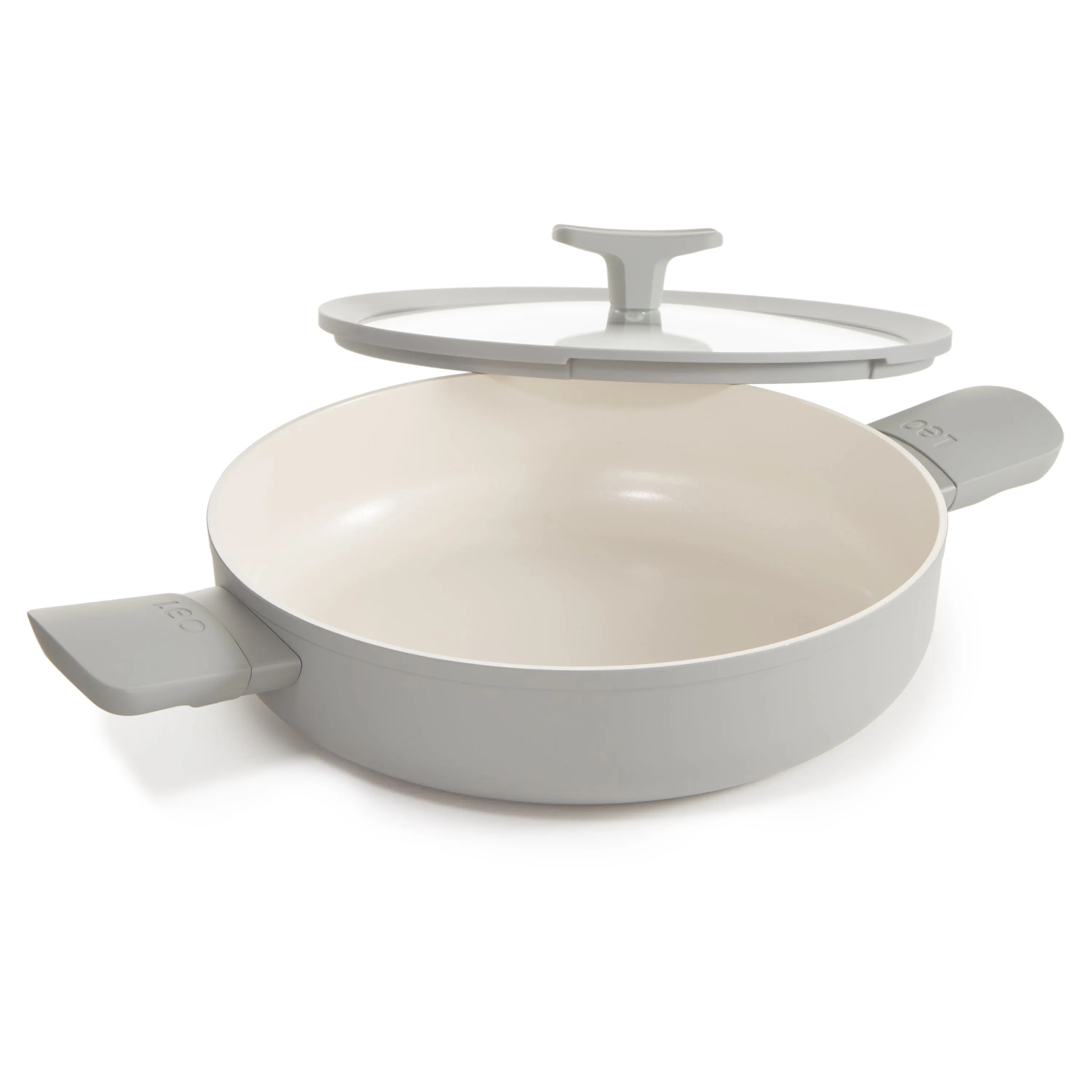 BergHOFF Balance Nonstick Ceramic Sauté Pan 10.25", 3.1qt. With Glass Lid, Recycled Aluminum, Moonmist