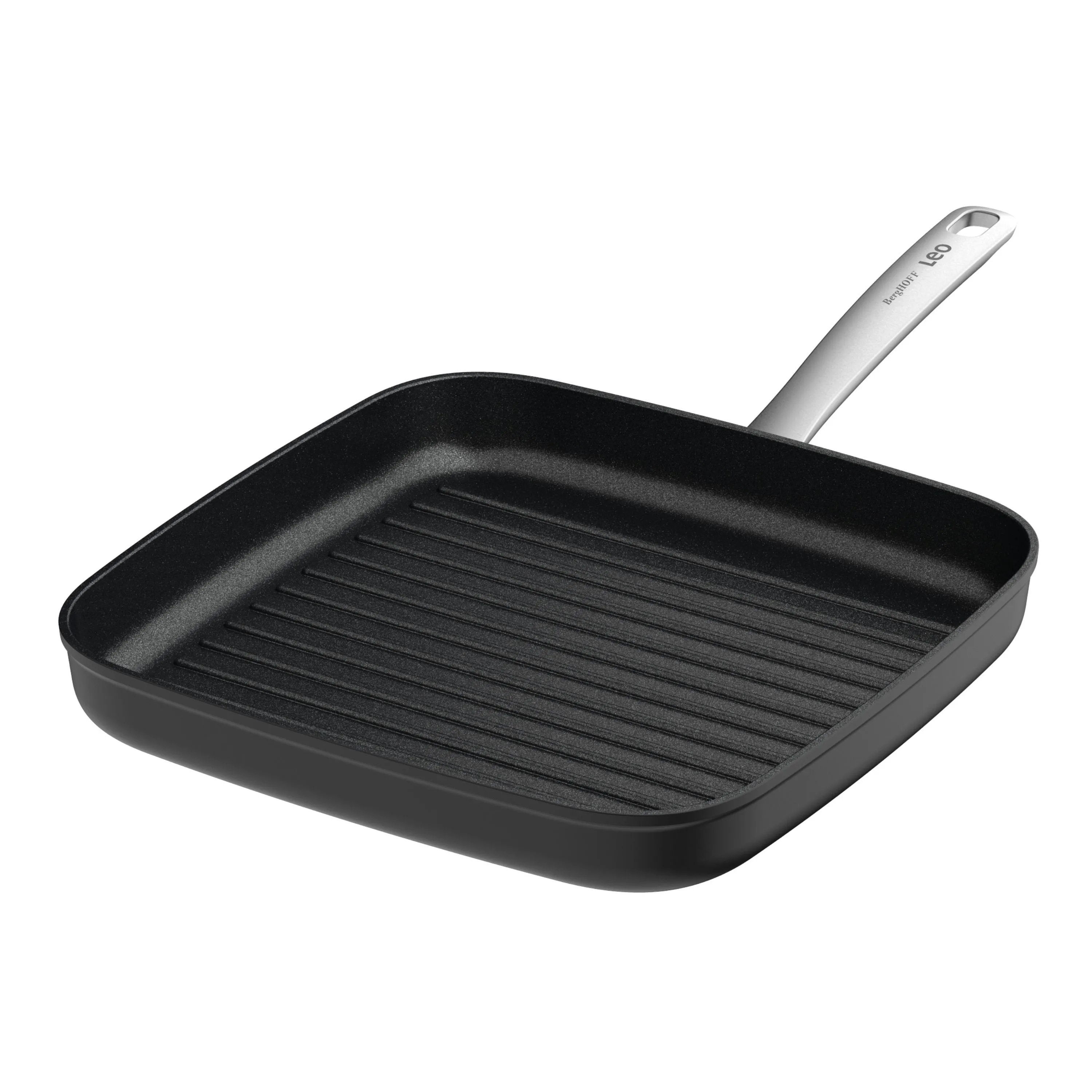 BergHOFF Leo Graphite Nonstick Ceramic Grill Pan 11", Sustainable Recycled Material