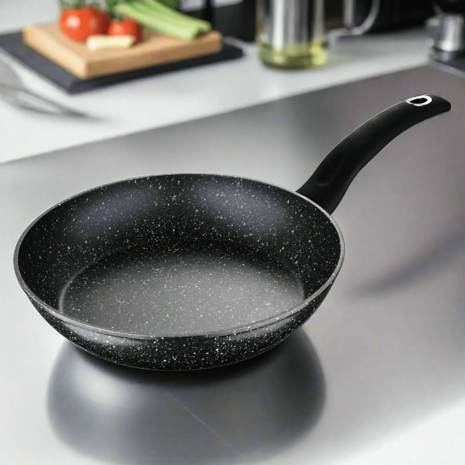 Bergner Orion Induction Frying Pan Marble Coated Non-Stick Black