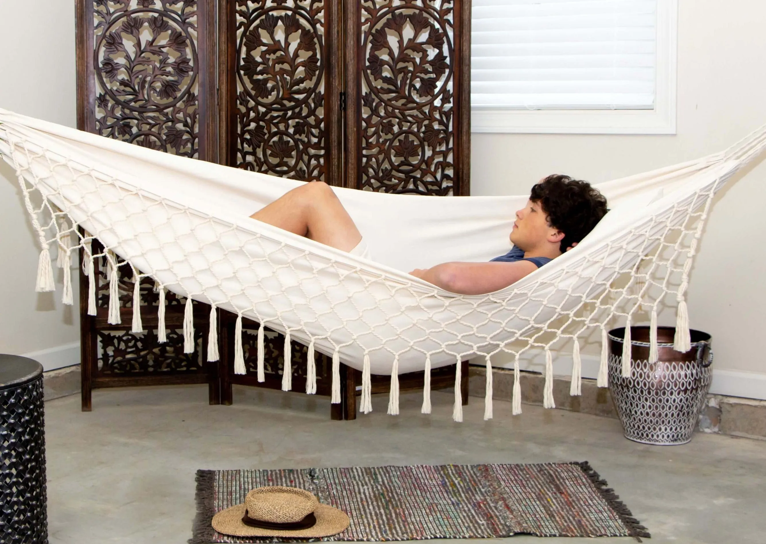 Boho Fringed Macrame Hammock  | ISABELLA