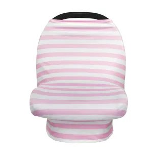 Breastfeeding Cover Cotton Nursing Maternity - White/Pink Stripes