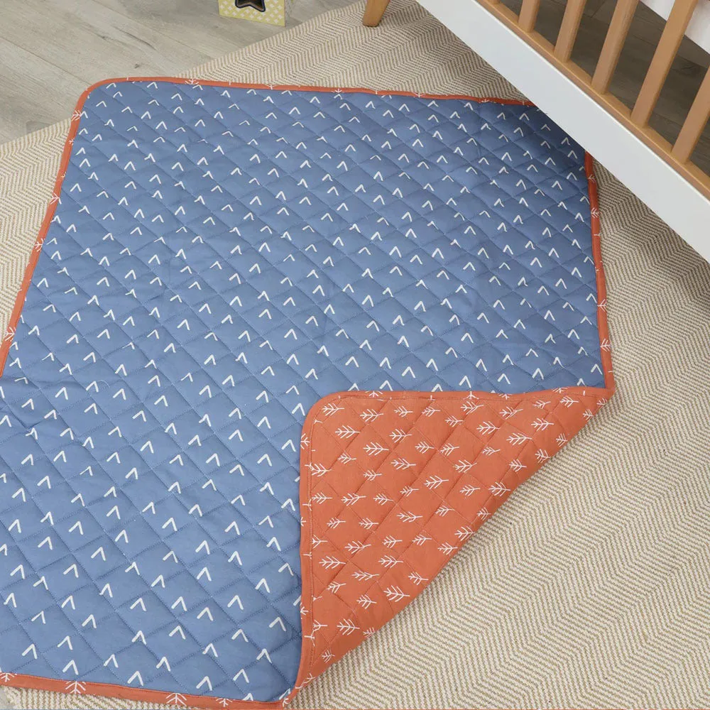 Bubba Blue Nordic Cot Quilt Denim/Clay