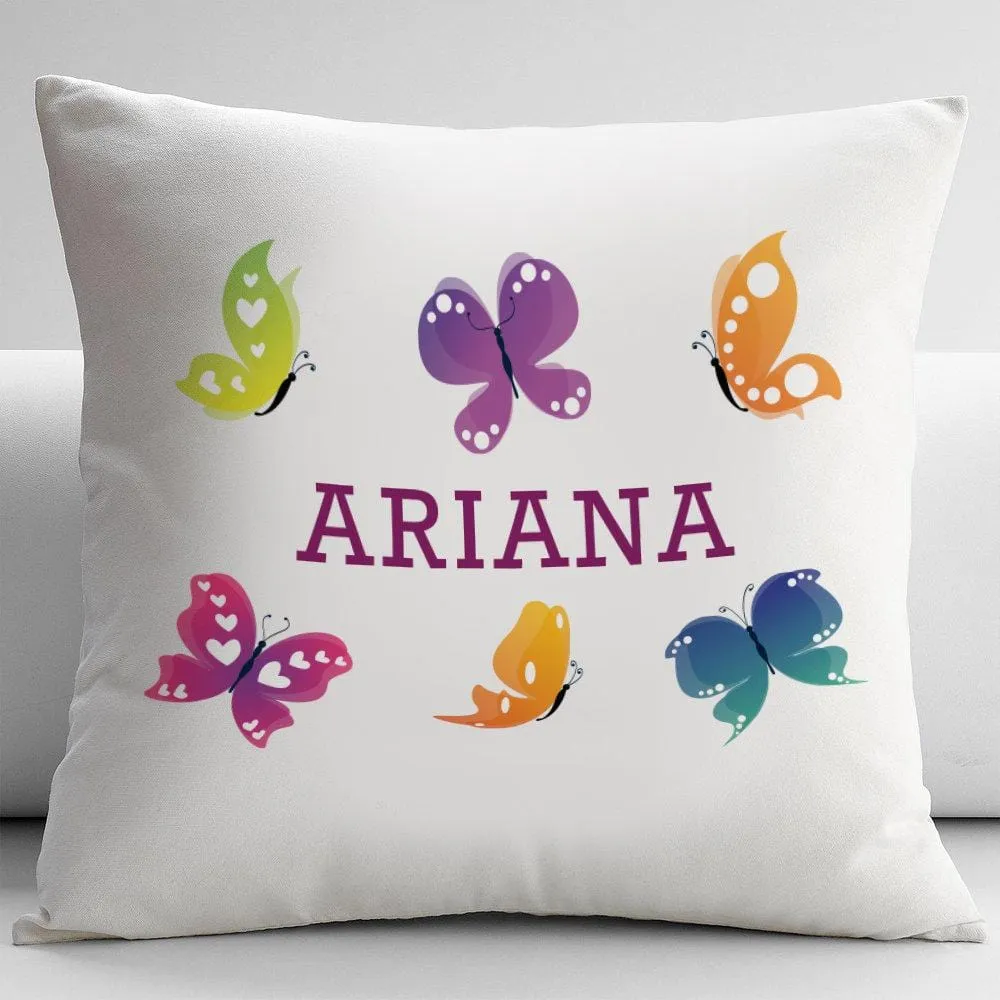 Butterflies Personalized Pillow Cushion Cover for Kids