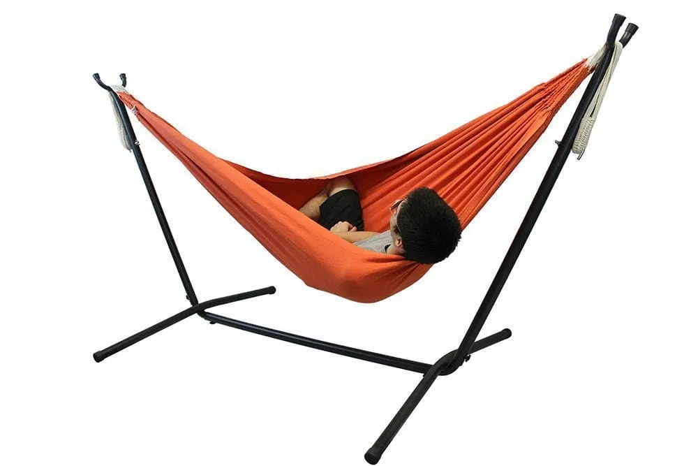 Colombian Double Hammock with Universal Hammock Stand