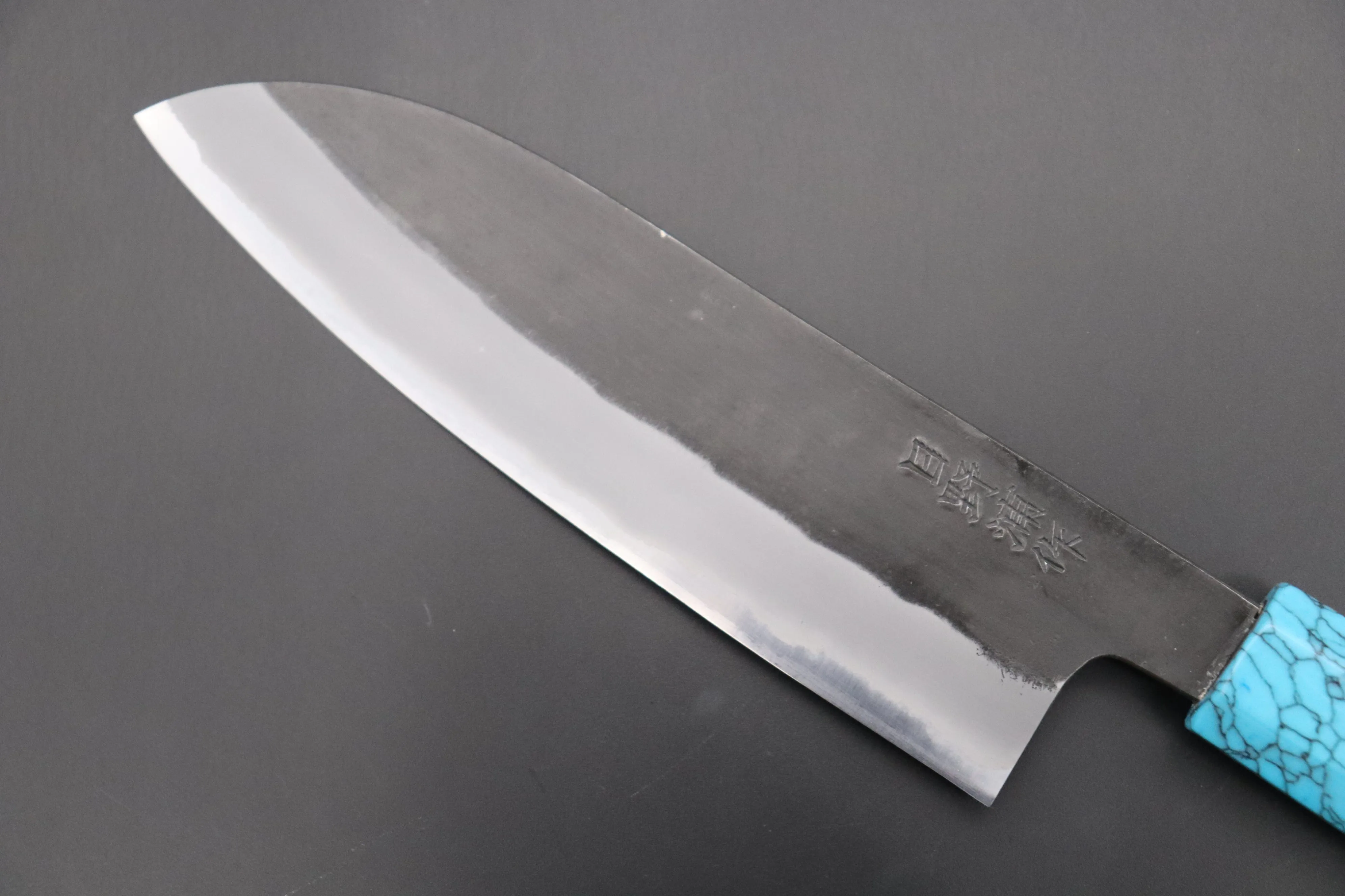 Custom Limited Edition, Hinoura White Steel No.1 Kurouchi Series HS1-4SP1 Wa Santoku 165mm (6.4 Inch)