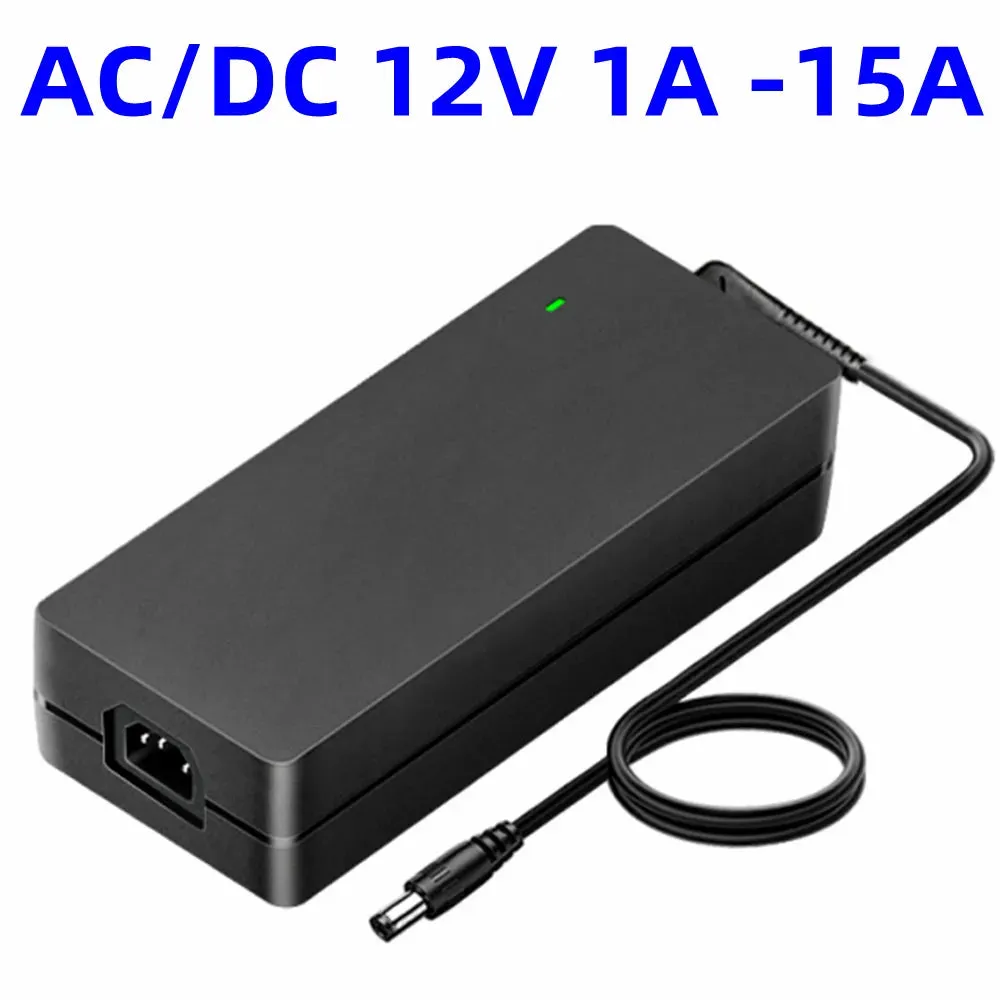 EU Plug ACDC Adapte 12V 1A 1.5A 2A 2.5A 3A 3.33A 3.5a 4A 4.5A 5A 6A 7A 8A 9A 10A 12.5A Switch Power Supply Adapter Source Converter Main