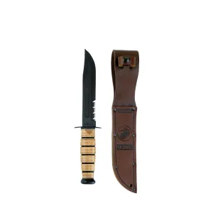 Genuine Ka-Bar USMC Combo Edge Fighting Knife by Rothco