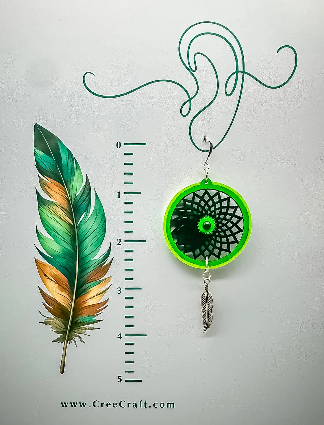 Indigenous Handmade Earrings - Dreamcatcher