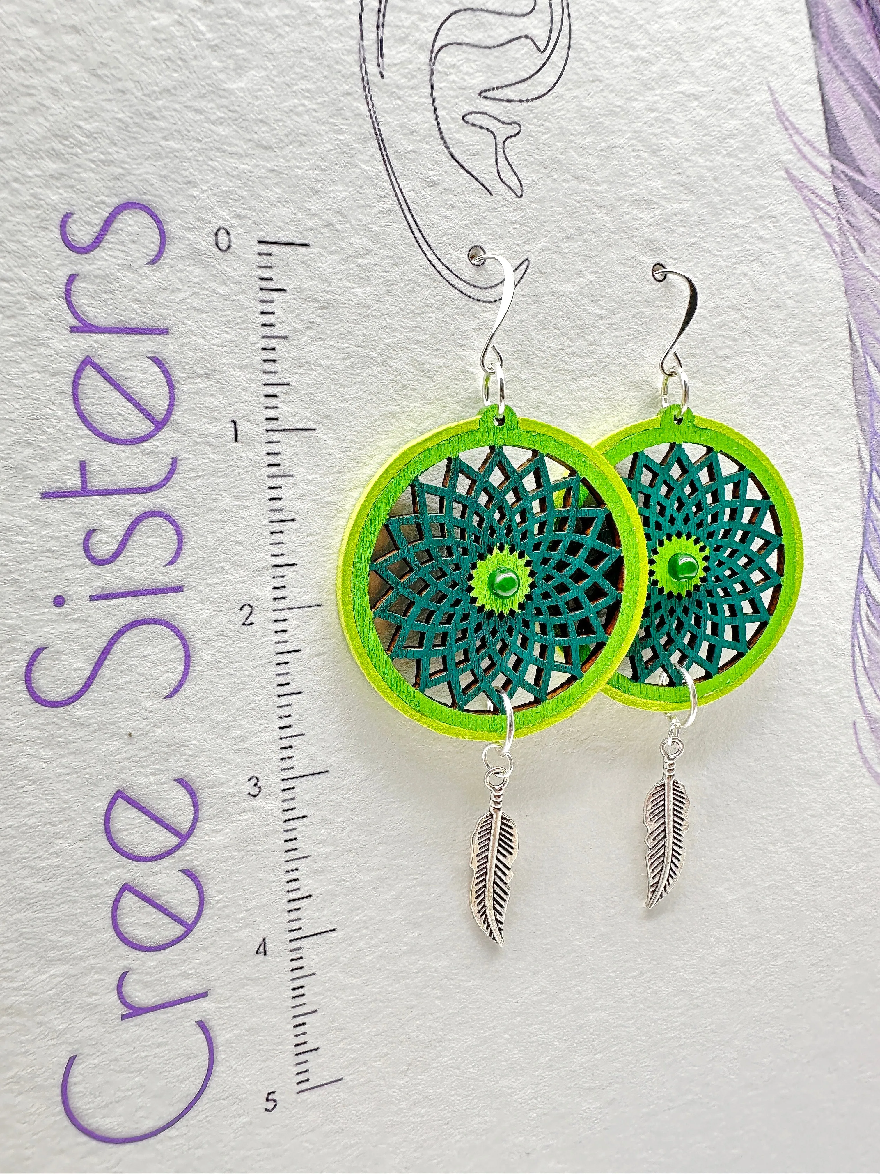 Indigenous Handmade Earrings - Dreamcatcher