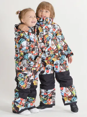 Kid's Cartoon One Piece Snowboard Suit