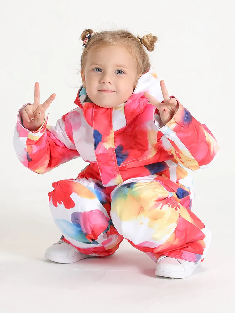 Kid's Colorful Cloud One Piece Snowboard Suit