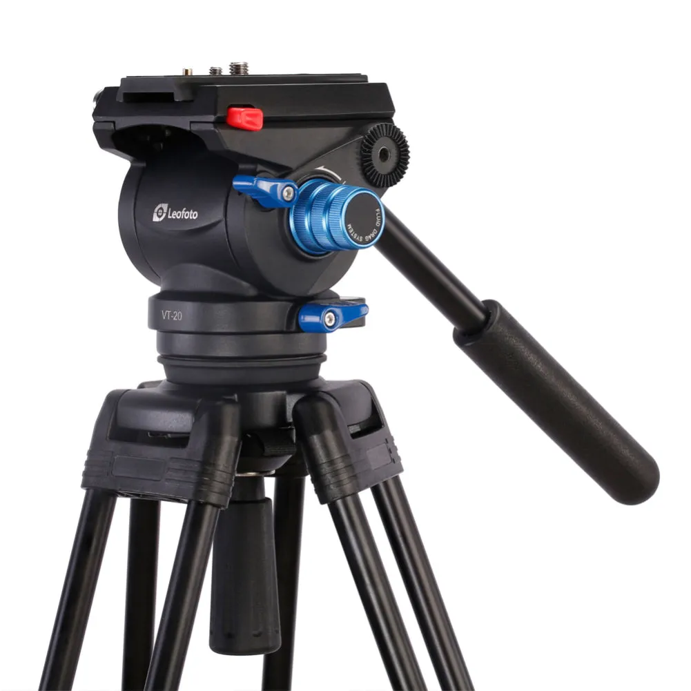 Leofoto VT-20 Video Tripod   LF-75 75mm Video Fluid Head