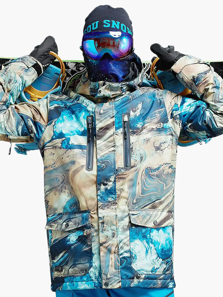 Men's Snowboard Jacket Colorful High Windproof Waterproof Winter Ski Jackets