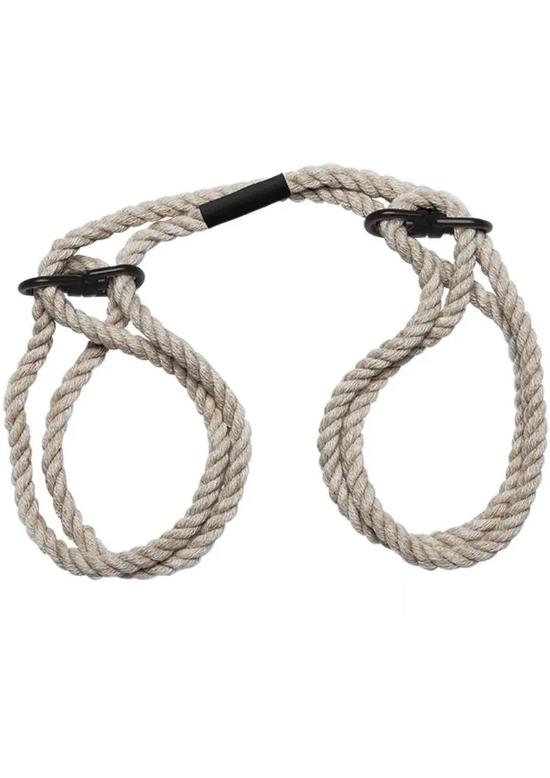 Merci Hogtied Bind and Tie 6mm Hemp Wrist Or Ankle Cuffs