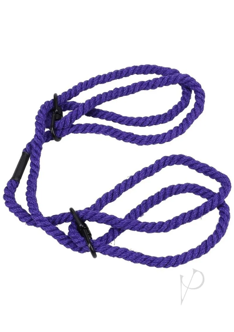 Merci Restrain Hemp Cuffs Purple