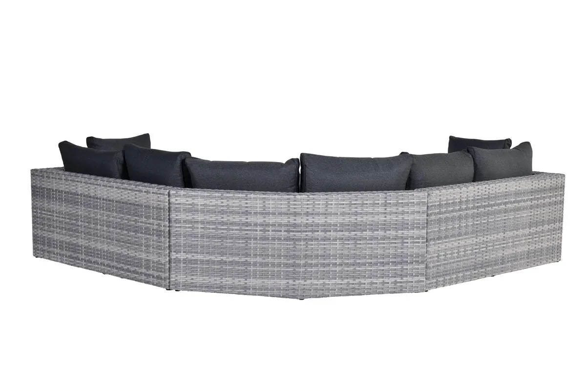 Milan Rattan- Corner Lounge- L Shape Set- With or Without Matching Chair- Cloudy Grey