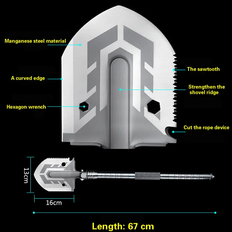 Multi-purpose Folding Military Shovel