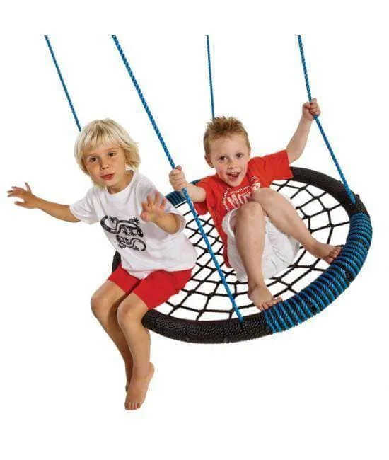 Nest Swing Oval BLACK/BLUE With Adjustable PP Ropes (sensory swing)