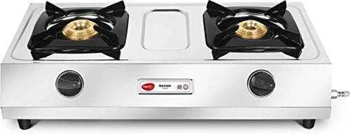 Pigeon by Stovekraft Maxima Stainless Steel 2 Burner Gas Stove, Silver