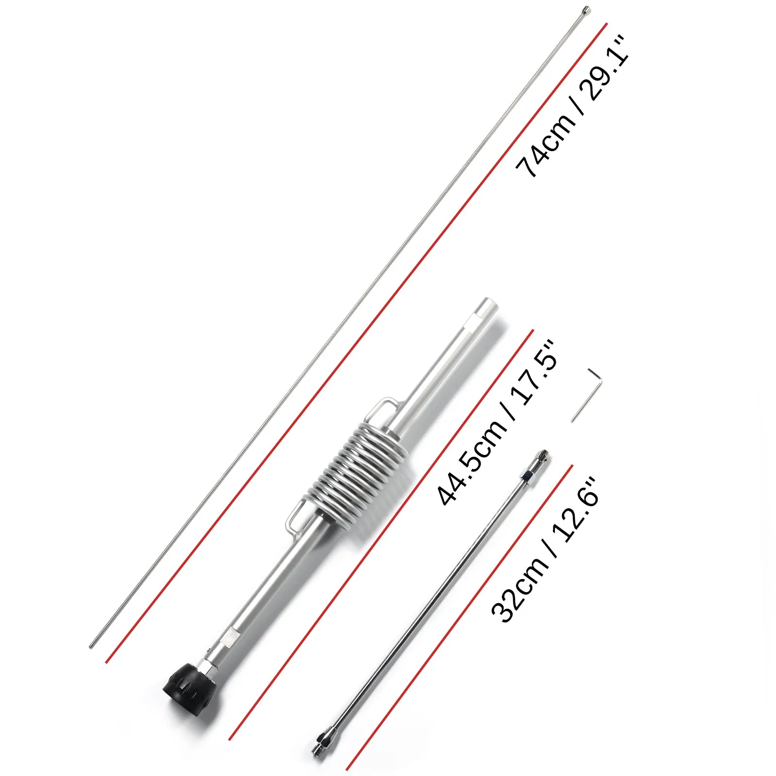 Radioddity CBL-561 Telescopic Antenna | 25-30mhz | 10m 11m | SWR 1.2-1.3 | for CB Radio 10 Meter Radio