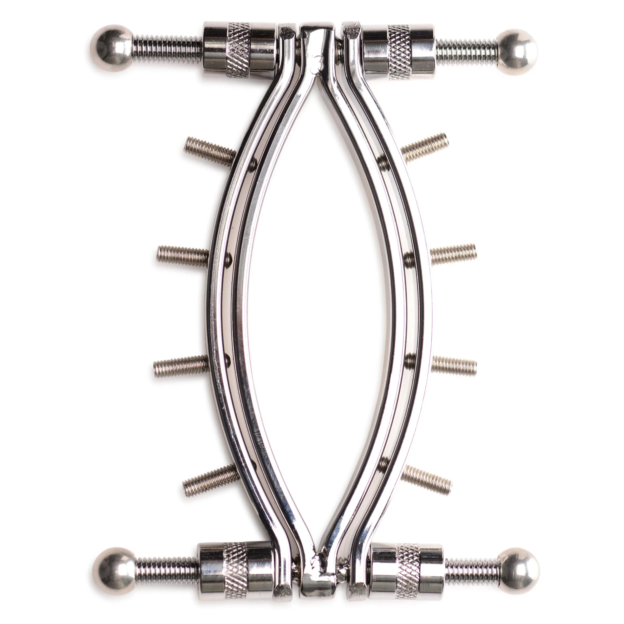 Spread Em Stainless Steel Poker Labia Clamp With Adjustable Pressure Screws