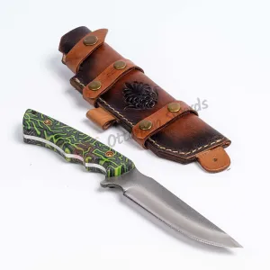 Tactical Survival Knife N690 Steel Green 10"