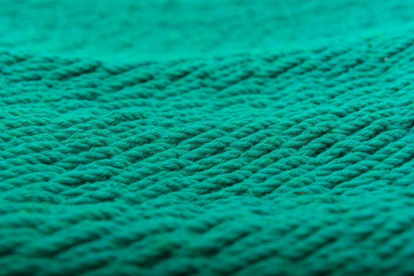 Teal Green Cotton Hammock (Wooden Bar)