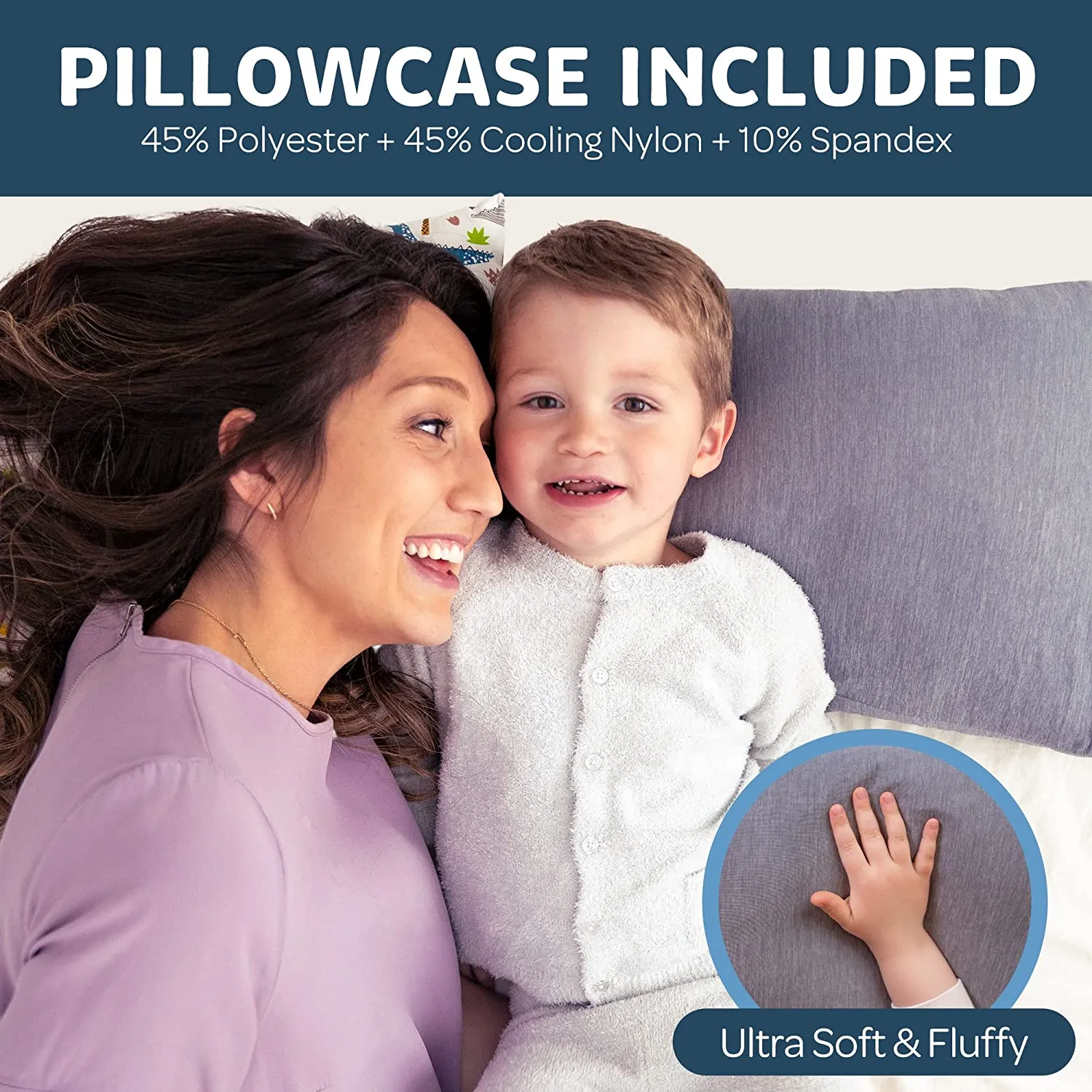 Toddler Pillows with Cooling Feature Machine Washable Cover