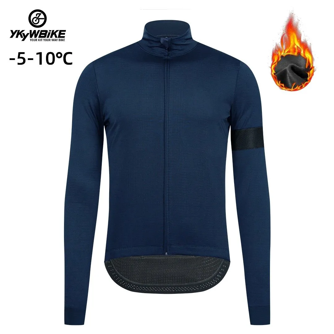 YKYW Men's Cycling Jacket Winter Icy Weather -5-10℃ Outdoor Warm Fleece Coat Thermal Weatherproof Windbreaker 5 Colors